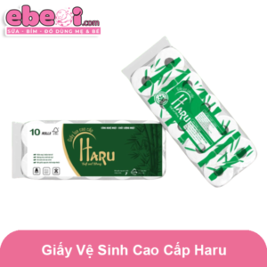 Giấy Vệ Sinh Cao Cấp Haru Bịch 10 Cuộn Và 6 Cuộn