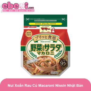 Nui xoắn rau củ Macaroni Nissin Nhật Bản