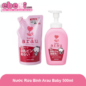 Nước rửa bình Arau Baby 500ml chai, túi 400ml