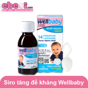 Siro Wellbaby tăng đề kháng bổ sung vitamin tổng hợp 6M+
