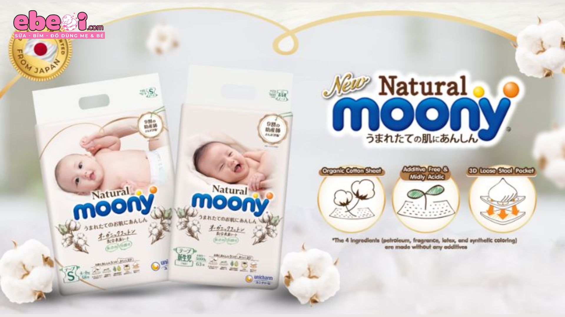 Bỉm Moony Natural Newborn