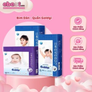 Bỉm Goldgi cao cấp nội địa Nhật Bản x5 size NB92 S84 M60 M66 L48 Xl44