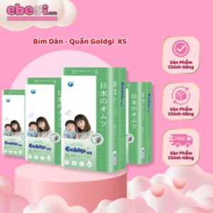 Bỉm Goldgi X5 3D chống tràn thấm hút khô thoáng | M60 L48 XL44 XXL32