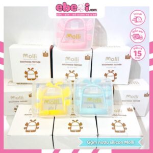 Gặm nướu Silicon Molli hình bướm có tay cầm chống rơi cho bé