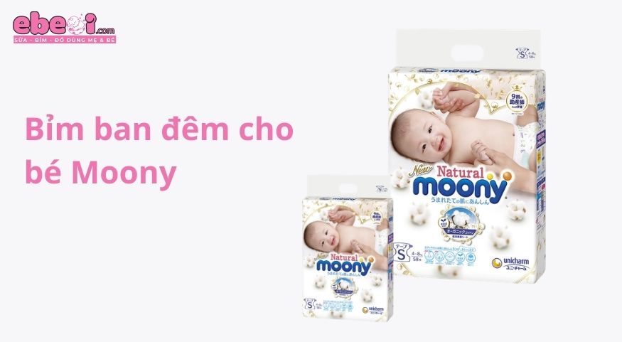 Bỉm ban đêm cho bé Moony