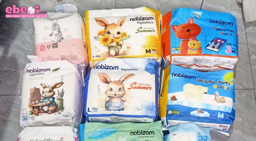 Review bỉm Nabizam Summer có tốt và phù hợp với bé không? 5 Bỉm Nabizam có mấy loại trên thị trường