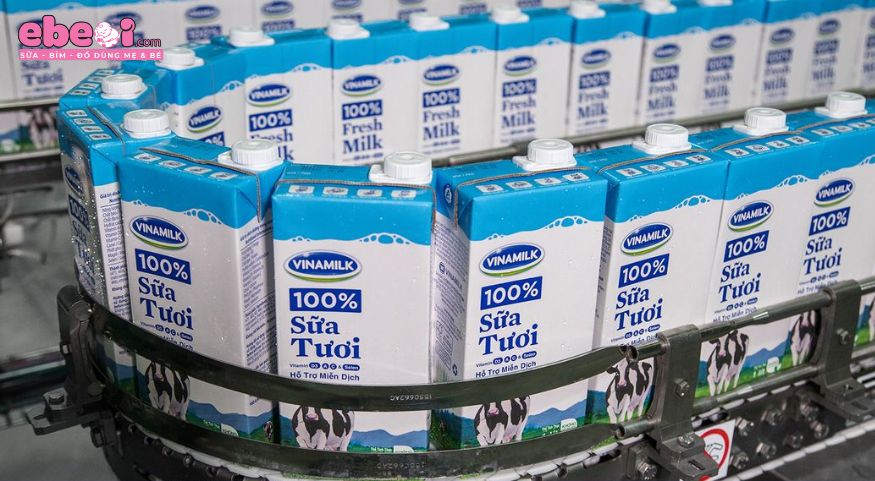 Sữa Vinamilk 100% bổ sung canxi cho bé