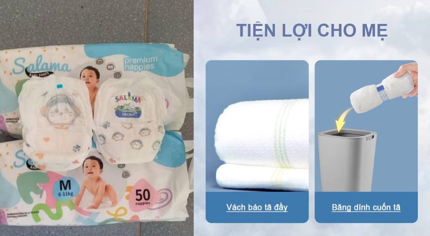 So sánh ưu nhược điểm bỉm Salama 