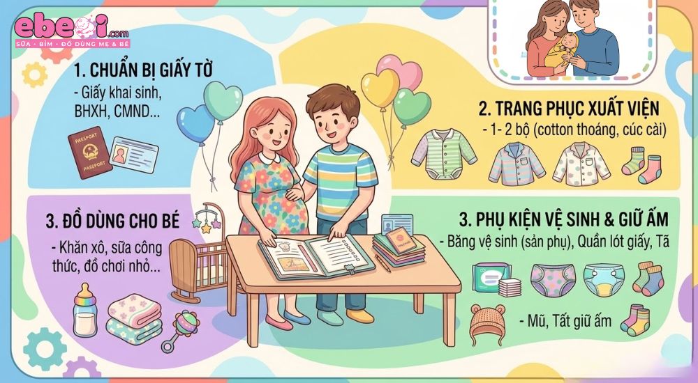 Danh sách đồ mang đi sinh ở viện đầy đủ cho mẹ bầu