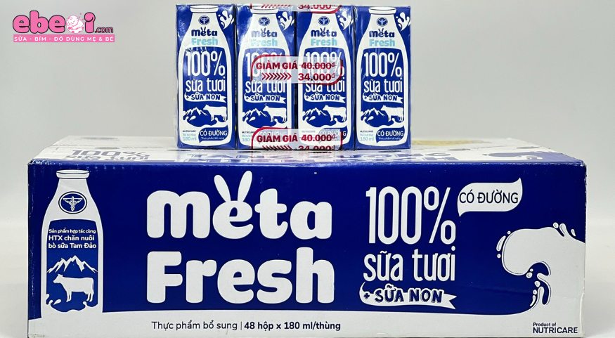 Nhãn hàng sữa Meta Fresh có mấy loại chính?