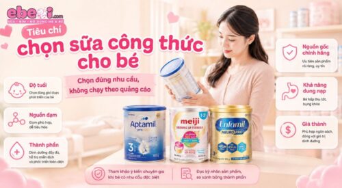 Tiêu chí lựa chọn sữa công thức cho bé