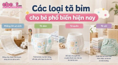 Các loại tã bỉm cho bé phổ biến hiện nay