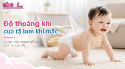 Độ thoáng khí của tã bỉm khi mặc
